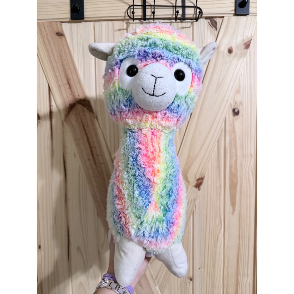 Rainbow Llama Plush Stuffed Animal Soft Colorful Alpaca Toy 17 Inch